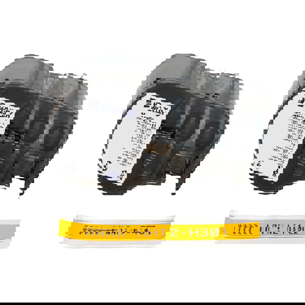 Labels, Ribbons & Tapes; Application: Heat Shrink Labels ; Type: Heat Shrink Labels ; Color Family: Yellow ; Color: Black on Yellow ; Label Diameter (Inch): 1/4 ; For Use With: BMP41; BMP51; BMP53; M511
